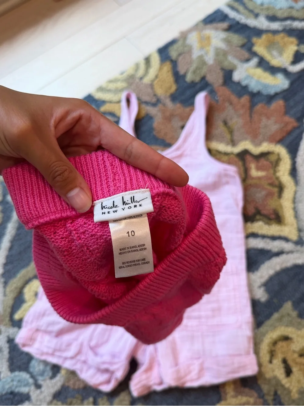 Pink Girls' Cotton Gauze Romper + Knit Shorts Vacation Beach Coverups Size 10